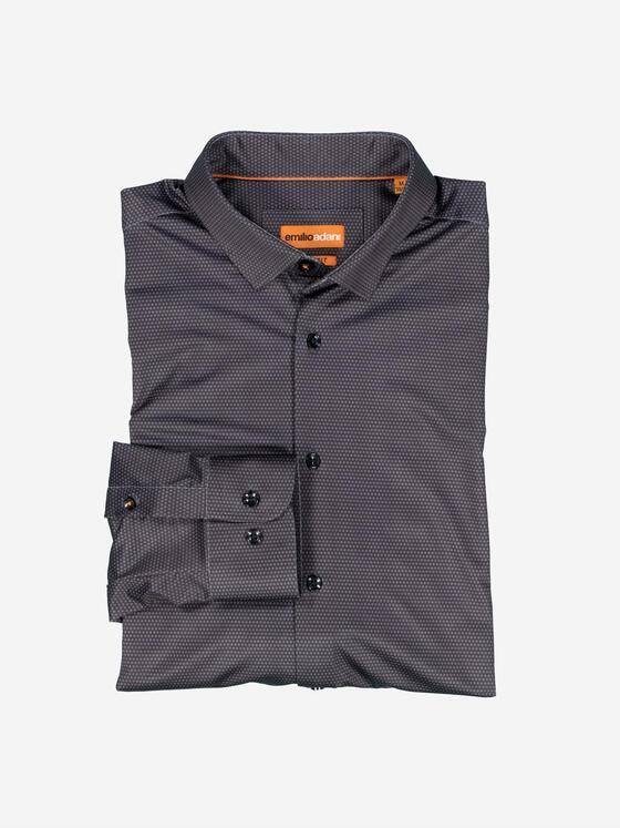emilio adani Herren Langarm-Hemd slim fit Grau 37678