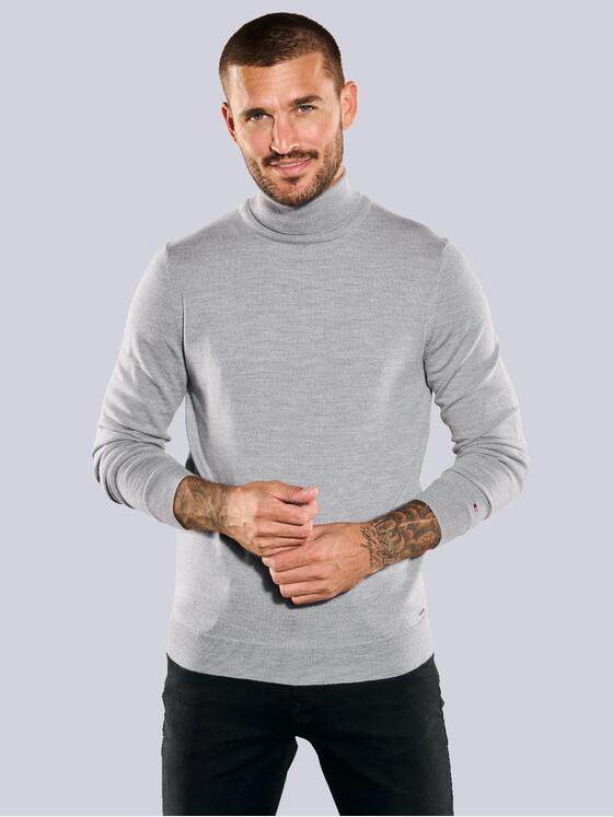 emilio adani Herren Pullover mit Rollkragen Grau 35730