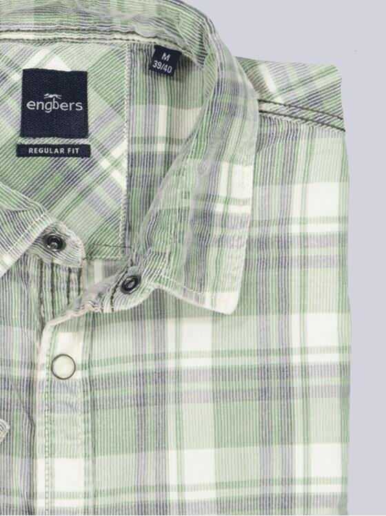 engbers Herren Kurzarm-Hemd kariert Hellgruen 36283