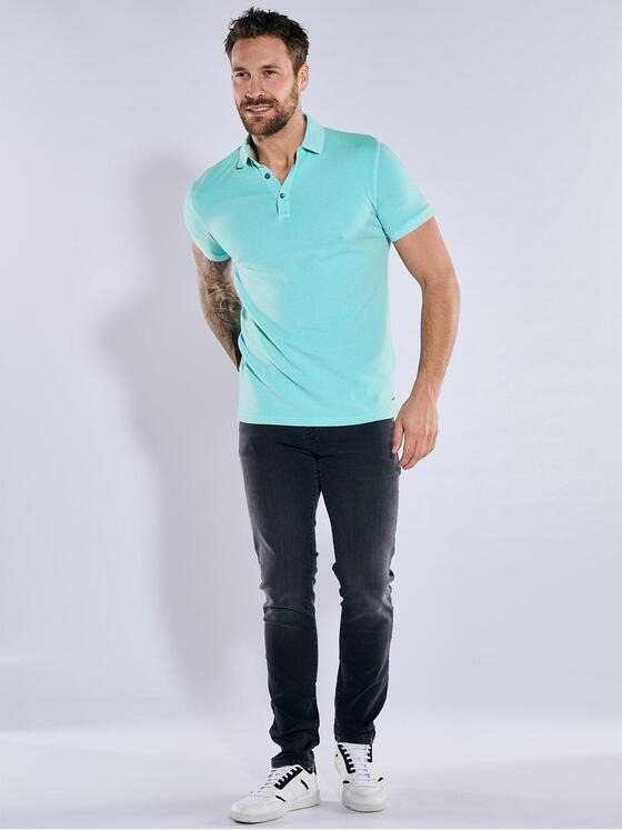 emilio adani Herren Polo-Shirt uni Türkis 36827