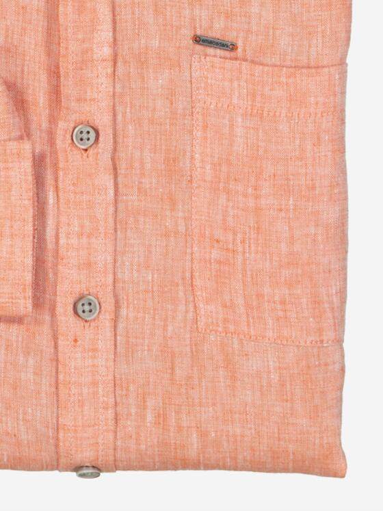 emilio adani Herren Langarm-Hemd uni Orange 36854