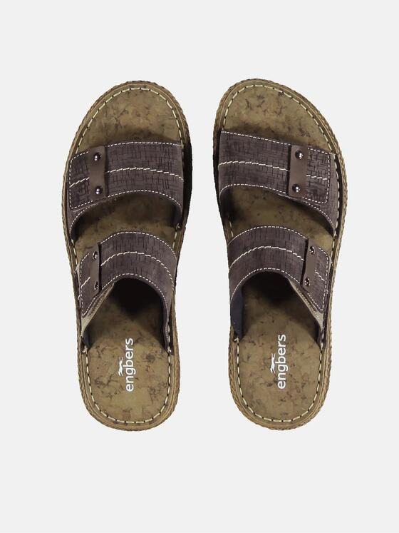 engbers Herren Modische Pantolette mit weichem Fußbett Anthrazit 31665