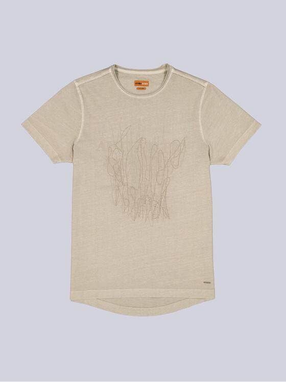 emilio adani Herren T-Shirt uni Beige 39309
