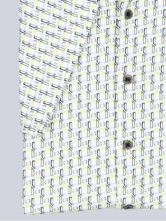 engbers Herren Kurzarm-Hemd gemustert Hellgruen 38951