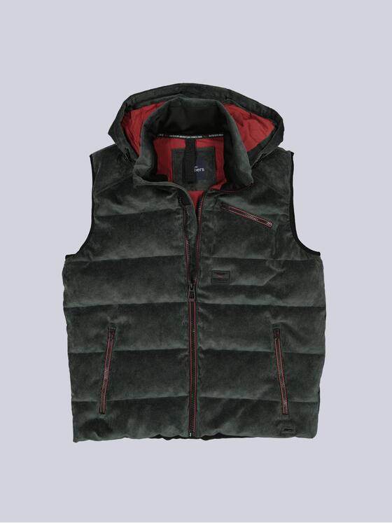 engbers Herren Cord-Weste mit Funktionsdetails Dunkelgruen 39247