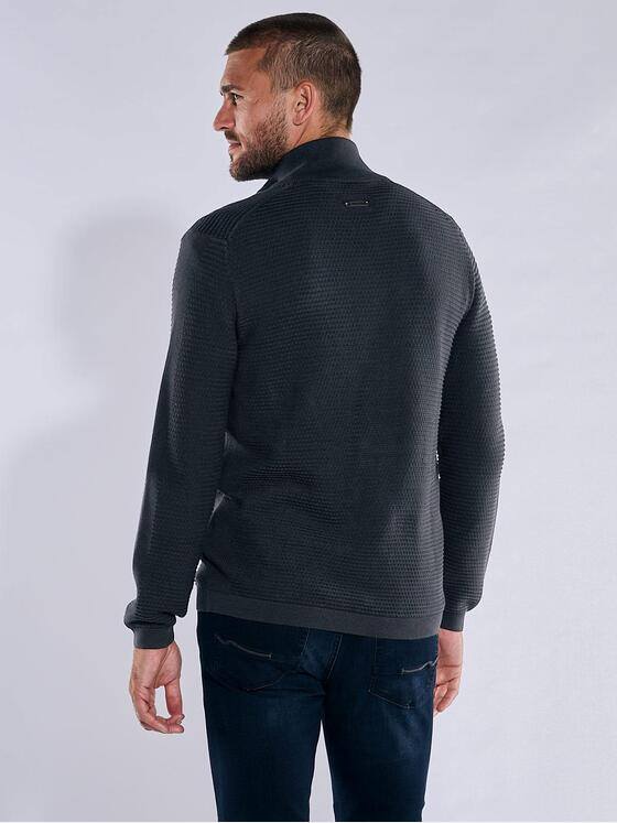 emilio adani Herren Cardigan uni Schwarz 38130