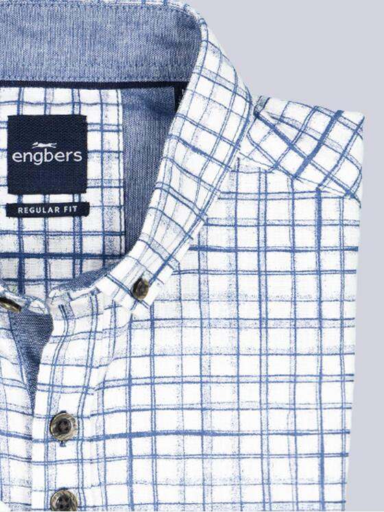 engbers Herren Kurzarm-Hemd kariert Brilliantblau 38491