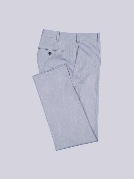 emilio adani Herren Anzug-Hose strukturiert Blau 38443