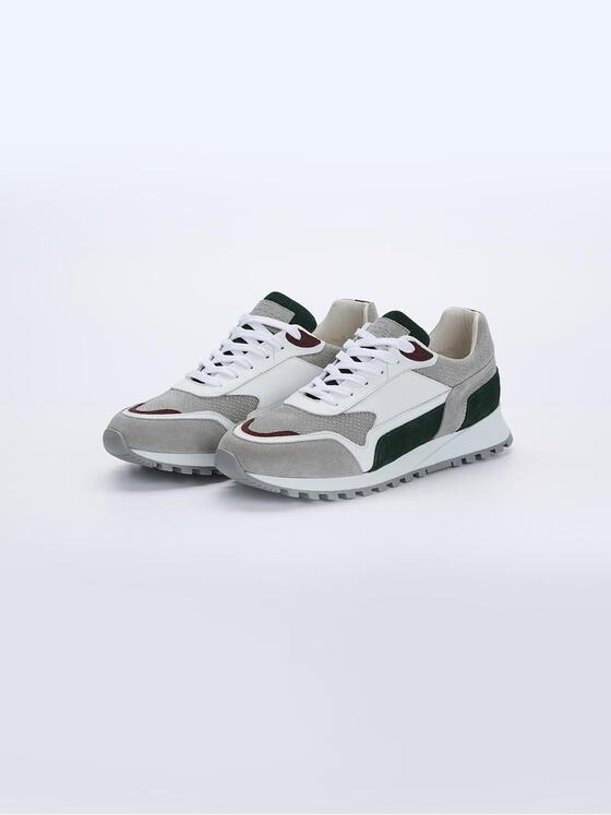engbers Herren Sneaker aus Leder Grau 37788