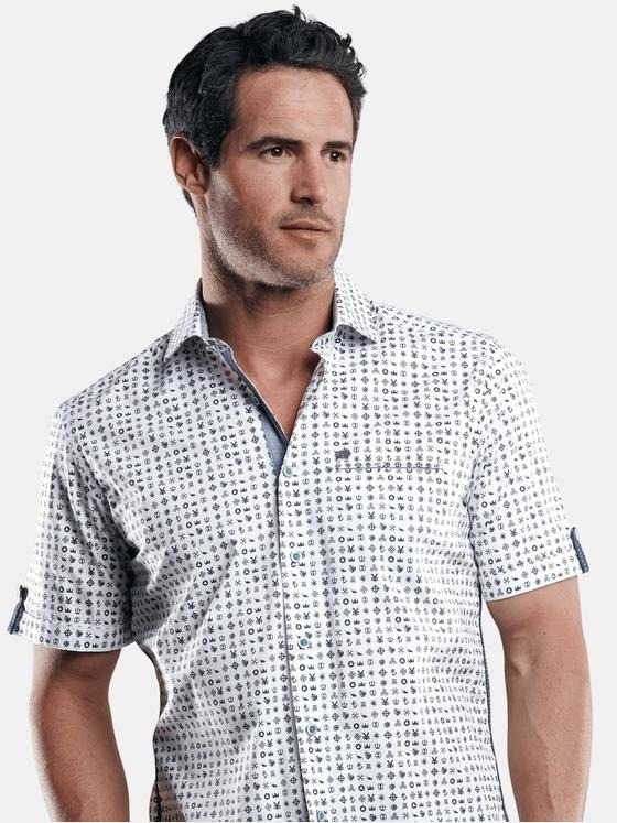 engbers Herren Hemd kurzarm Saphirblau 29471