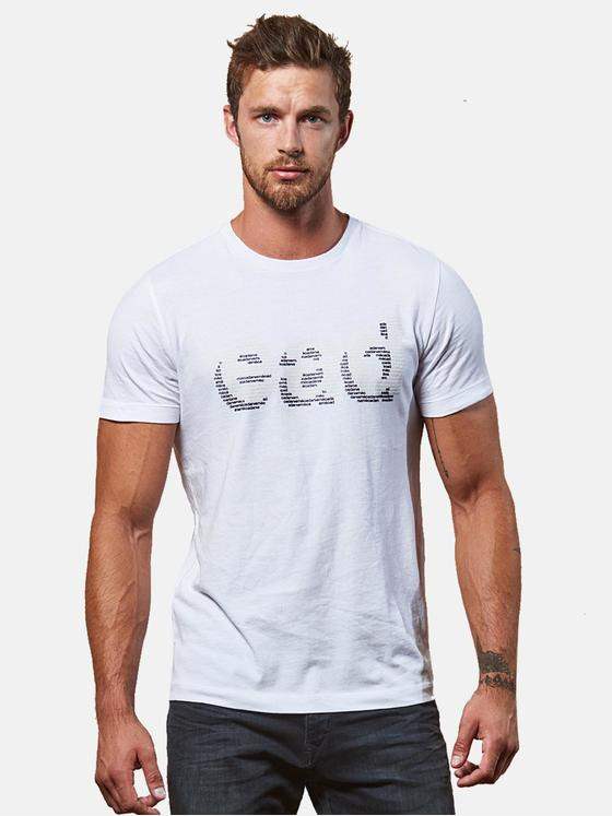 emilio adani Herren Rundhals T-Shirt Weiß 26252