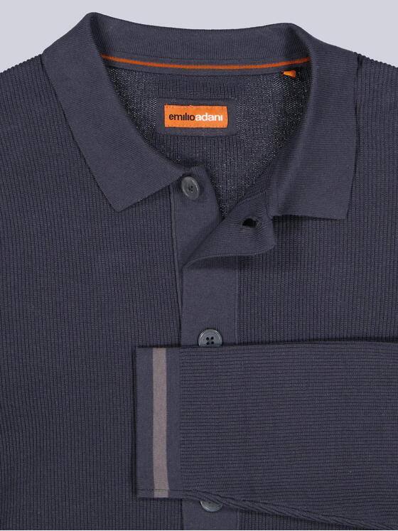 emilio adani Herren Strickjacke mit Kragen Dunkelgrau 40688