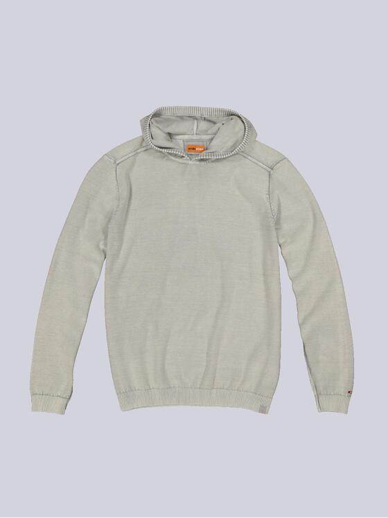 emilio adani Herren Pullover mit Kapuze Grau 36073