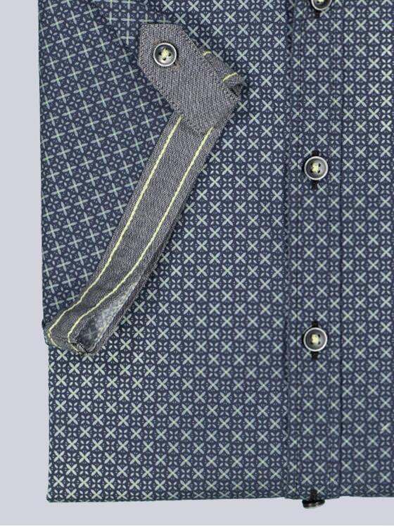 engbers Herren Kurzarm-Hemd gemustert Hellgruen 38948