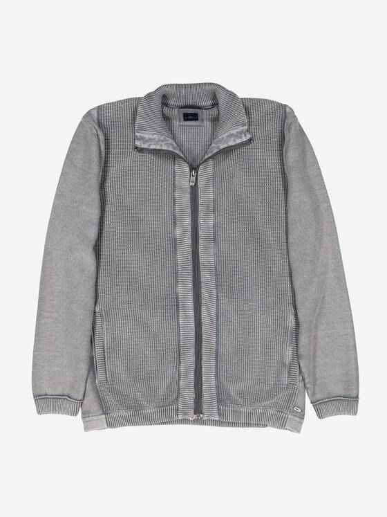 engbers Herren Cardigan strukturiert Grau 37620