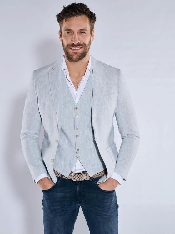 emilio adani Herren Freizeit-Sakko slim fit Blau 36524