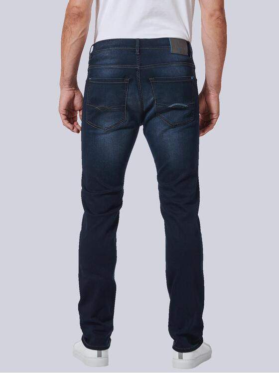 ENGBERS GERMANY Herren Super-Stretch-Jeans mit wertigen Kontrastdetails Blau 35584