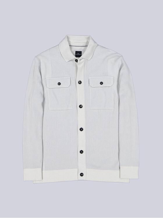 engbers Herren Modisches Strick Overshirt Silbergrau 40479