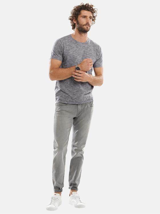 emilio adani Herren Rundhals T-Shirt Schwarz 30929