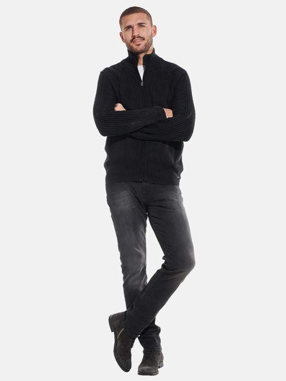 emilio adani Herren Strick-Cardigan Schwarz 32029