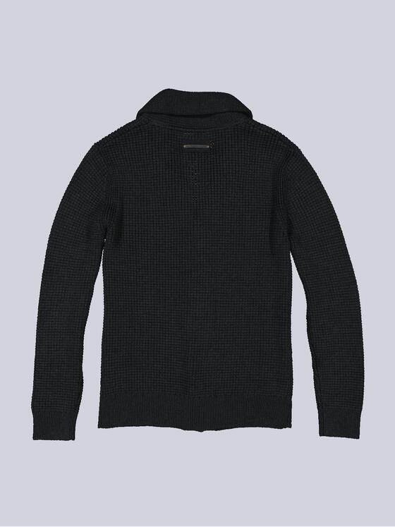 emilio adani Herren Strickjacke mit Schalkragen Grau 36343