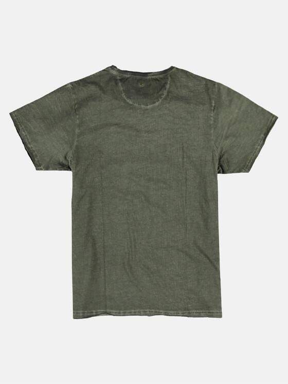 emilio adani Herren Rundhals T-Shirt Grün 24357