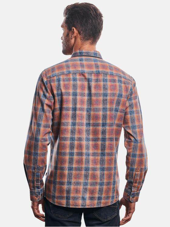 engbers Herren Speziell gewaschenes Karohemd Dunkelorange 31270