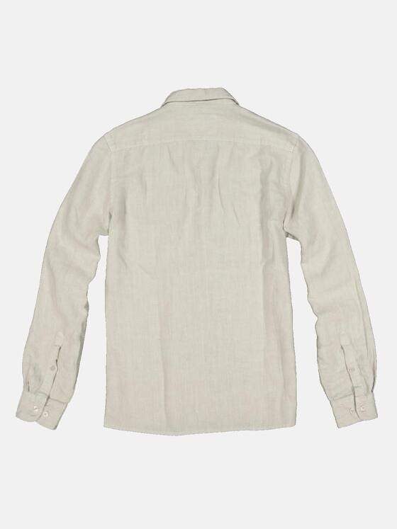 emilio adani Herren Overshirt aus Leinen Beige 33004