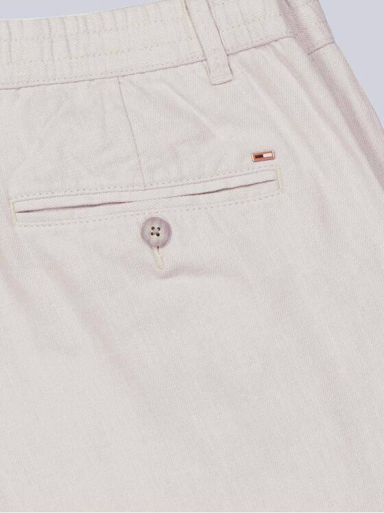 emilio adani Herren Chino mit Leinenanteil Weiß 39004