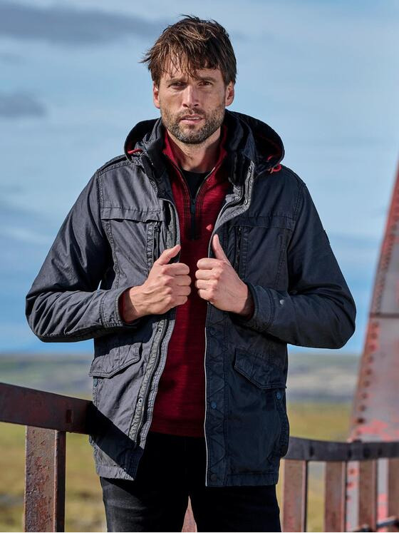 engbers Herren Parka mit abnehmbarer Kapuze Grau 35587