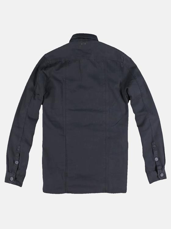 emilio adani Herren Overshirt in Canvas-Qualität Blau 31152