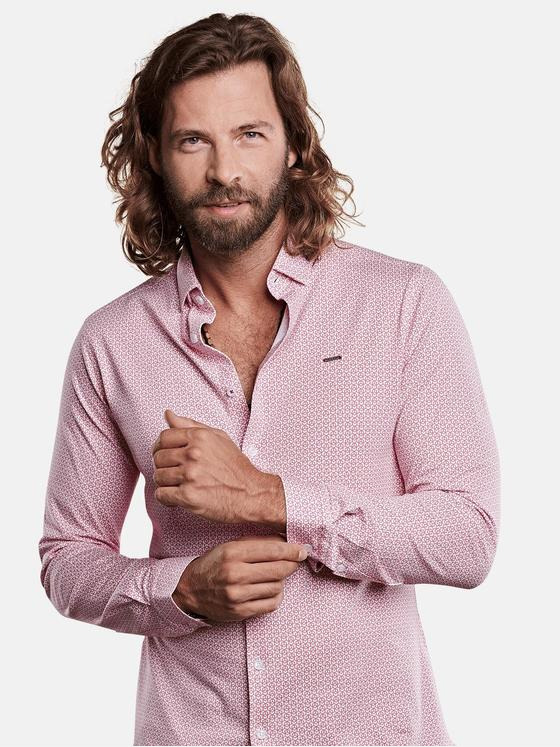 emilio adani Herren softes Hemd mit frischen Farbton Violett 28927