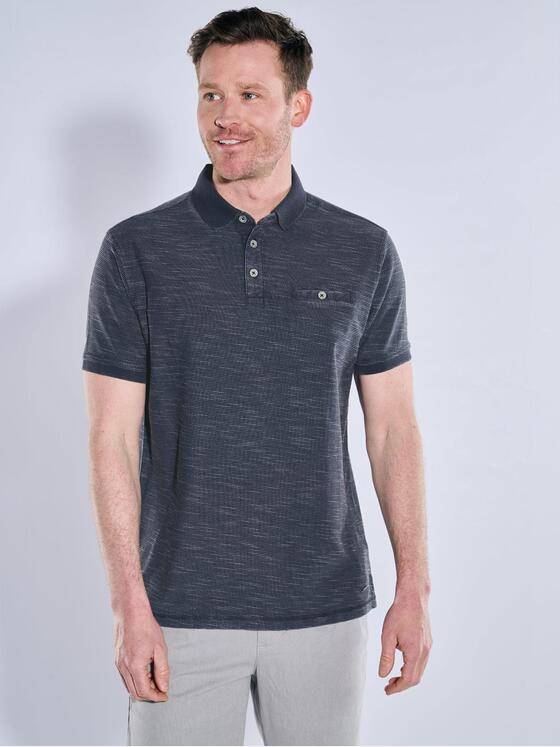 engbers Herren Polo-Shirt meliert Saphirblau 38966