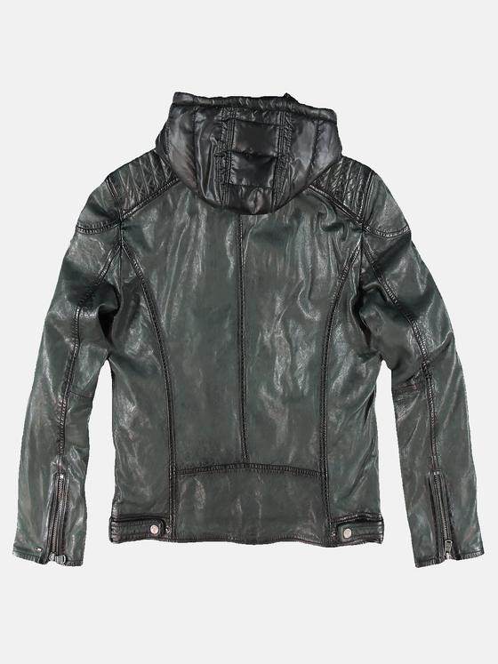 emilio adani Herren Lederjacke Grün 30896