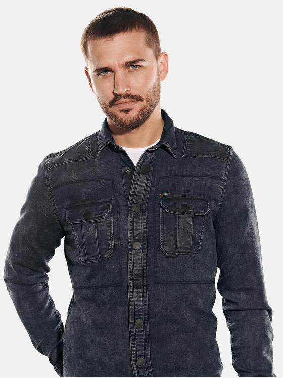 emilio adani Herren Hemd uni Grau 31774