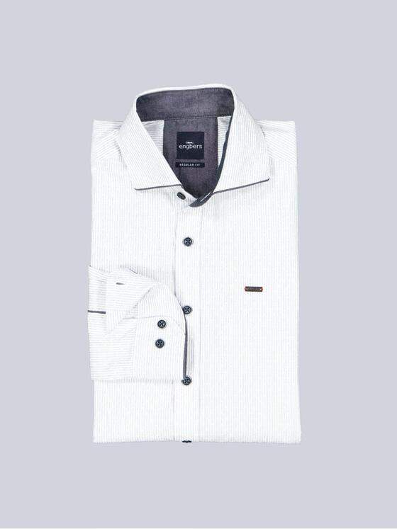 engbers Herren Langarm-Hemd mit Haifischkragen Reinweiss 39324