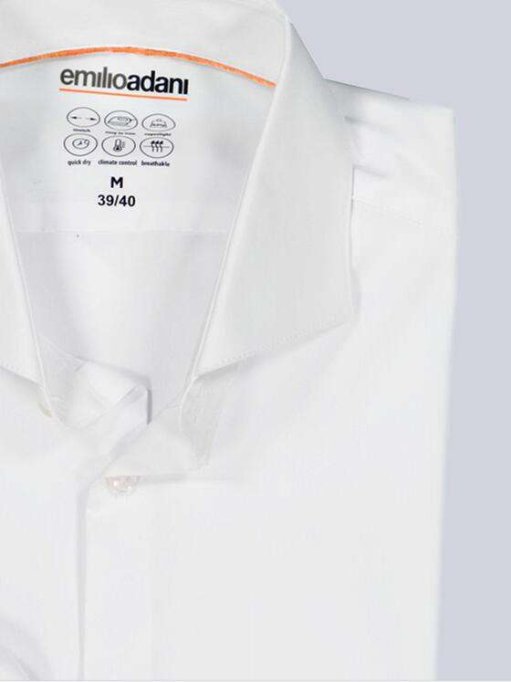 emilio adani Herren Performance Hemd "My Favorite" weiß Reinweiss 38000