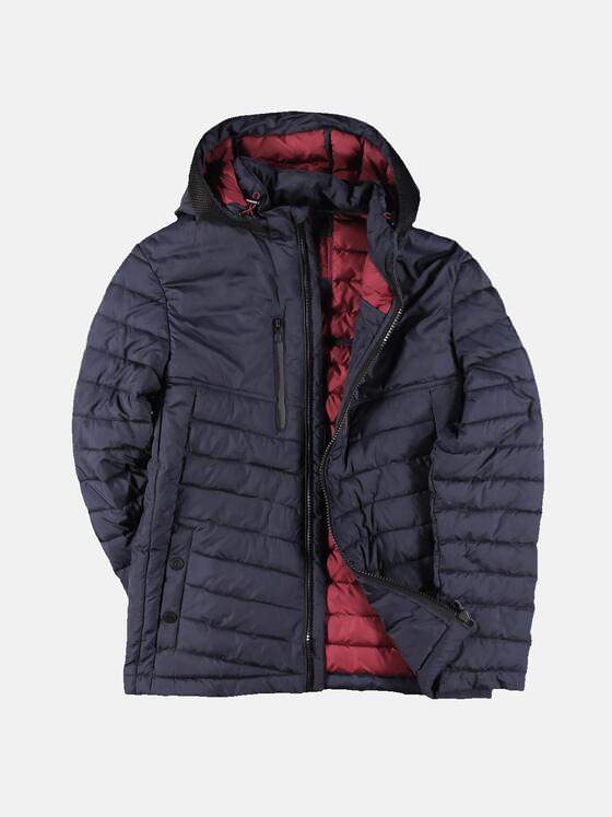 engbers Herren Steppjacke mit abnehmbarer Kapuze Saphirblau 30207