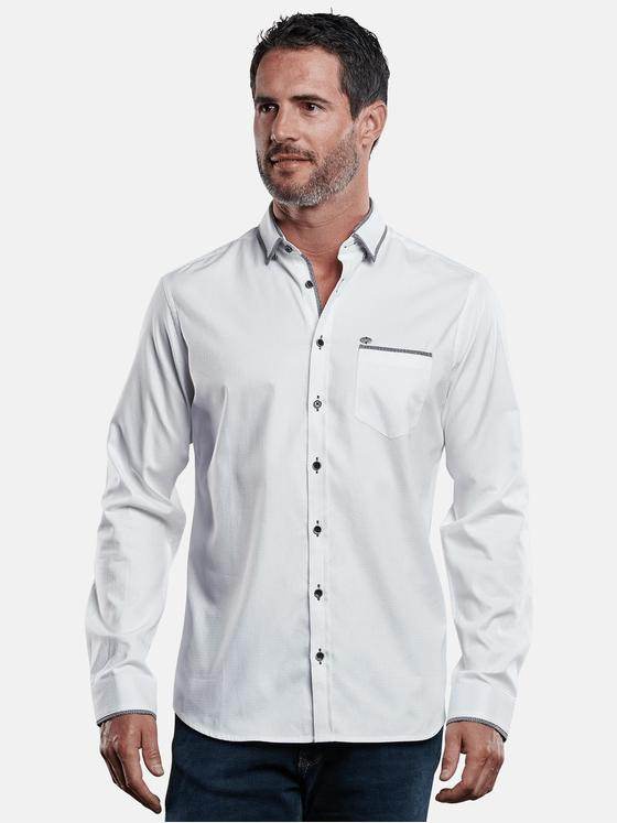 engbers Herren Hemd uni Reinweiss 28959