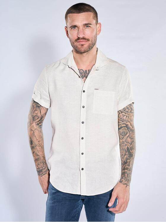 emilio adani Herren Hemd uni Beige 40675