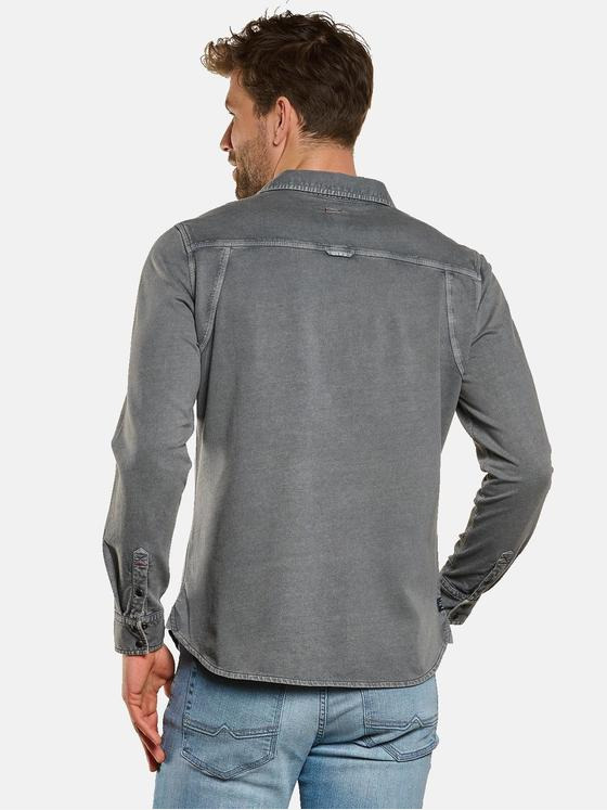engbers Herren Polo-Shirt langarm Dunkelgrau 33034