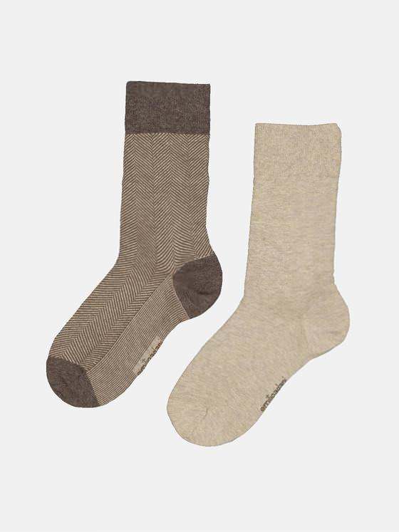 emilio adani Herren Socke im 2er-Set Beige 35977