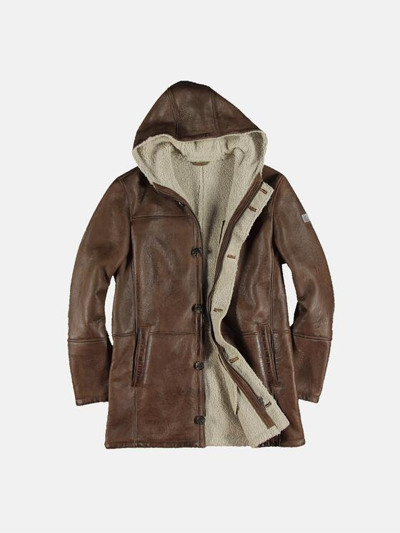 ENGBERS GERMANY Herren Lederparka aus Lammleder Cognac 31861