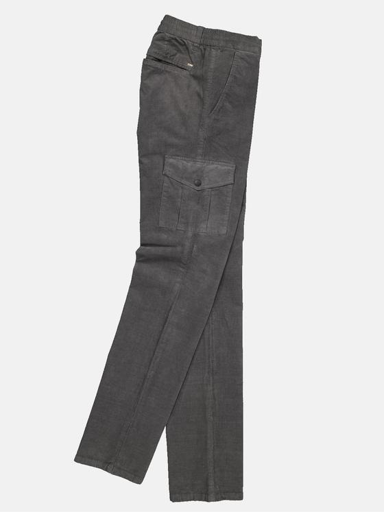 emilio adani Herren Cargo-Hose mit softer Warenoberfläche Grau 32311