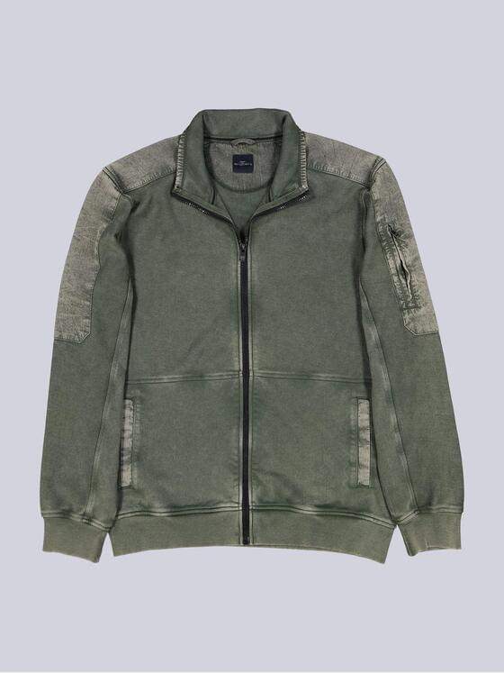 engbers Herren Sweatjacke strukturiert Oliv 39706