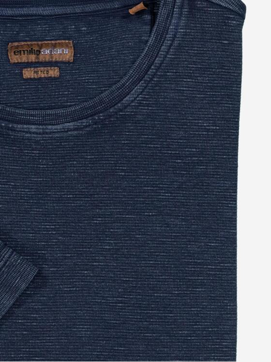 emilio adani Herren T-Shirt slim fit Blau 36982