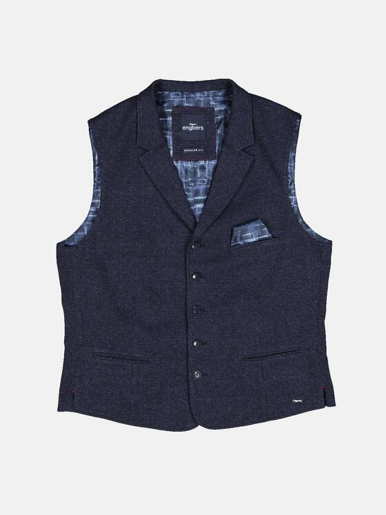 engbers Herren Sakko-Weste kariert Saphirblau 33318