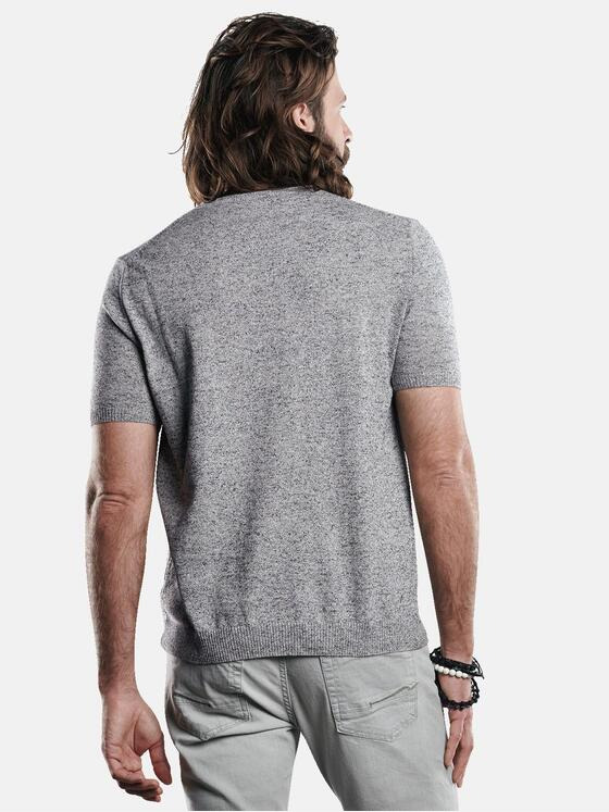emilio adani Herren modischer Halbarm Pullover aus italienischem Garn Grau 29535