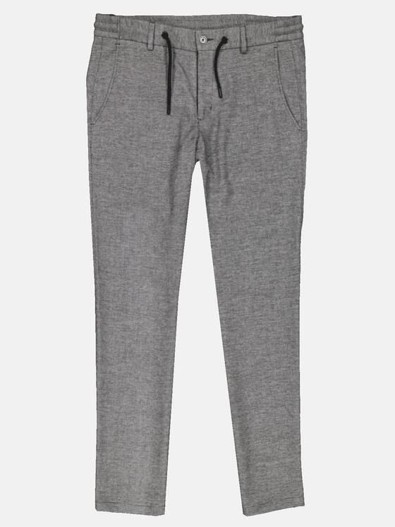 emilio adani Herren Hose mit Kordelzug am Bündchen Grau 32314