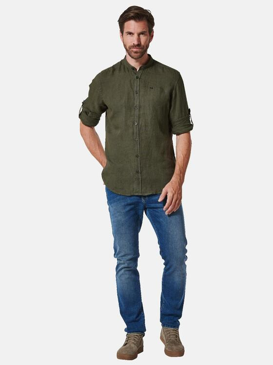 engbers Herren Langarm-Hemd regular Grün 35094